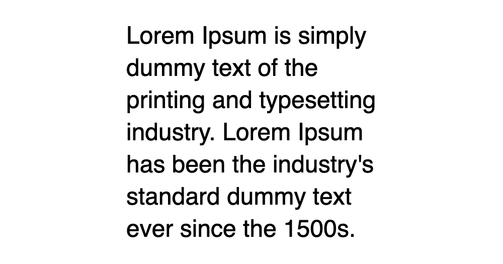 A description of “lorem ipsum” with crisper text
