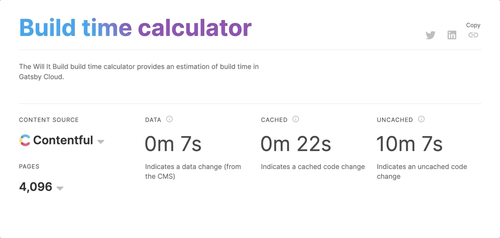 A table show some time stats. The user interacts with a select input, and the table updates to show new data
